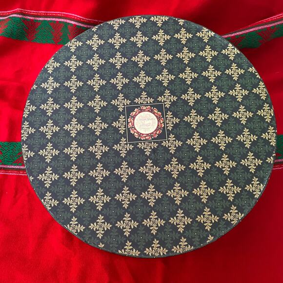 BEAUTIFUL! Pamela Gladding 16” Round Christmas Gift~Storage Box with Lid - Picture 5 of 9